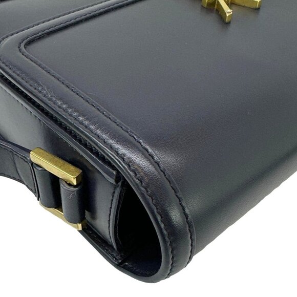 Yves Saint Laurent  Solferino Medium Leather Shoulder Bag Navy Blue - Picture 6 of 12